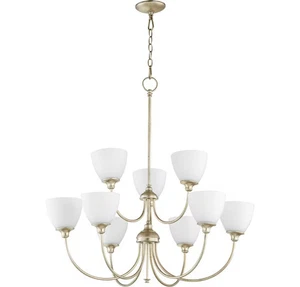 Quorum 6109-9-60 Celeste 32" 9-Light Chandelier in Aged Silver Leaf - Picture 1 of 2