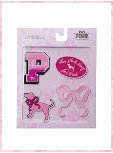 VS PINK x Love Shack Fancy Limited Edition 4-Piece Iron-On Patch Set 🎀 - Picture 1 of 4