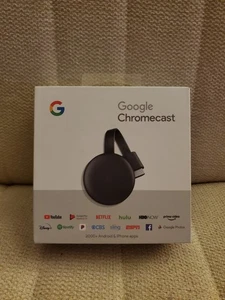 Google Chromecast 3a Generazione - Lettore multimediale streaming HDMI 1080p GA00439-US Nuovo! - Foto 1 di 2