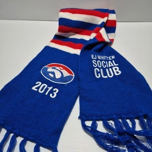 Western Bulldogs EJ Whitten Social Club Scarf 2013 by TPF Group Acrylic - Picture 1 of 4