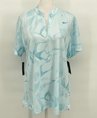 Camisa Nike Dri-FIT Estampado Victoria Mujer XL Azul Estampado Abstracto Manga Corta Golf Foto 1 de 4