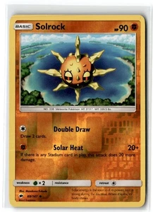 2017 Sun & Moon - Burning Shadows Solrock #69 Basic/Uncommon Reverse Holo - Picture 1 of 2