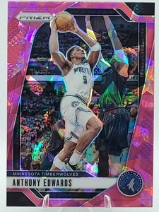 2024-25 Panini Prizm #100 Anthony Edwards Pink Ice Timberwolves - Foto 1 di 6