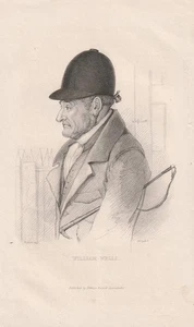 c1824 William Wells - Hüftbild mit Gerte Reiter England Lithographie-Porträt - Picture 1 of 1