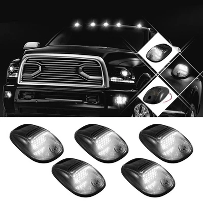 5X Smoke White Cab Roof Side Marker Light For 2003-2018 Dodge Ram 2500 3500 4500 - Image 1 of 4