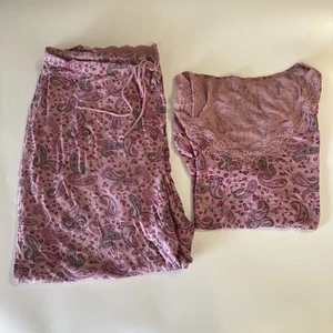 Apt 9 2 Piece Pajama Set Women's Size 2X Top Pants Floral - Picture 1 of 4