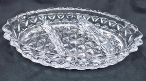 Fostoria American Vintage Oval 3 Teil Relish 9 1/2" x 6" - Bild 1 von 5