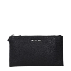 Michael Kors Black Leather Clutch Bag - Foto 1 di 2