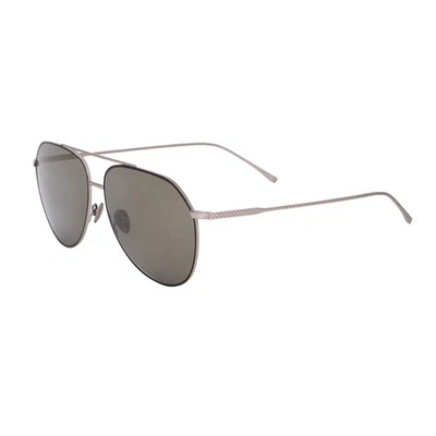 Elegantes gafas de sol clásicas de aviador Lacoste Pilot para hombre L209S (033) plateadas/negras Foto 1 de 3
