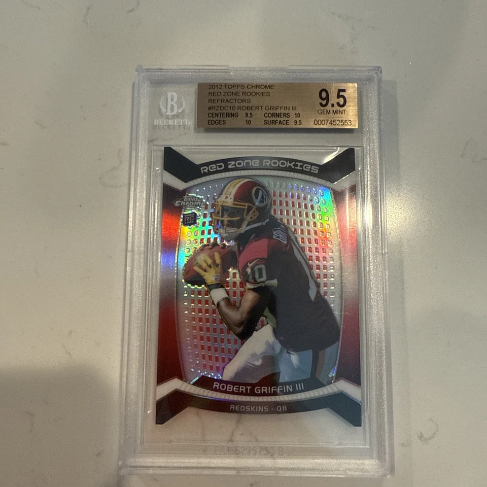 2012 Topps Chrome Red Zone Refractor Robert Griffin BGS 9.5 Gem Mint RC - Image 1 of 1