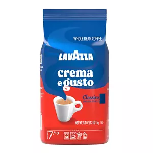 Lavazza Crema E Gusto Whole Bean Coffee, Medium Roast, Arabica and Robusta Blend - Picture 1 of 12