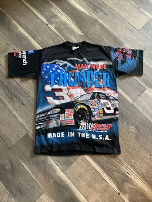 Vintage Dale Earnhardt Man Made Thunder USA All Over Print AOP T-Shirt Size M - Imagem 1 de 4