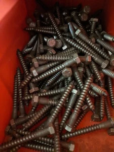 3/8" X 3" HEX LAG SCREW PLAIN 25 EACH - Picture 1 of 1