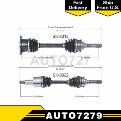 Conjunto de eje articulado CV del lado del conductor delantero del pasajero para Suzuki X-90 1998 Foto 1 de 3