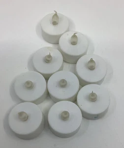 Battery Operated LED Tea Lights Lot Of 9 Flameless Votive Candles Lamp - Picture 1 of 3