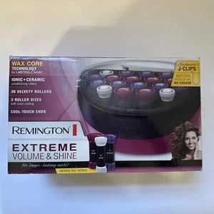 REMINGTON H-5600 EXTREME VOLUME & SHINE VELVETY HOT ROLLERS 3 SIZES WITH J CLIPS - Picture 1 of 4