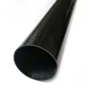 Tubo de tubo de fibra de carbono 3K superficie brillante superficie OD 80 mm * ID 76 mm * 500 mm de longitud - Imagen 1 de 6