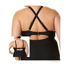 TERRA & SKY Women’s  Plus Size Crossback  One Piece Swimsuit