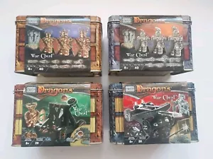 Mega Bloks Dragons War Chests Bundle. 9861, 9862, 9863, & 9864 Sealed 2002 - Picture 1 of 9