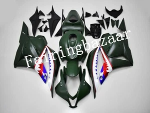 Fit for 2009-2012 CBR600RR Army Green Shark ABS Plastic Injection Fairing Kit - Picture 1 of 7