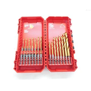 Milwaukee Shockwave Impact Duty Red Helix Titanium Bit (23-Piece) 48-89-4631 - Picture 1 of 4