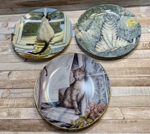 3 piatti gatto ZOË STOKES The Sniffer Waiting Summer Breeze anni 80 artisti americani - Foto 1 di 14