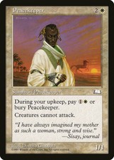 Peacekeeper Weatherlight NM White Rare Reserved List MAGIC MTG CARD ABUGames