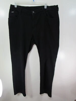 Pantalones de mezclilla para mujer Riders talla 22W negros con botones delanteros planos bolsillos con cremallera Foto 1 de 4