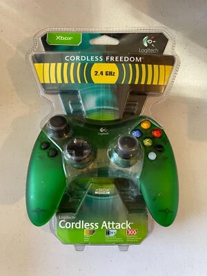 Logitech Cordless Freedom Controller Original XBOX Green **SEALED** - Image 1 of 4