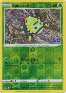 Holograma inverso Spinarak 006/078 común Pokemon GO Pokemon Juego de cartas coleccionables - Imagen 1 de 1