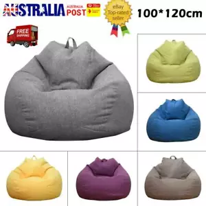 Extra Large Bean Bag Chairs Couch Sofa Cover Indoor Lazy Lounger For Adults^Kid# - Picture 1 of 19