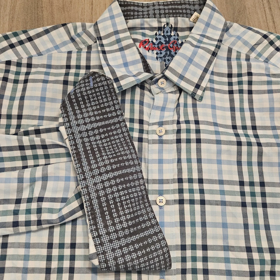 Robert Graham Button Up Shirt Men's 2XL Flip Cuff Multicolor Plaid - Image 1 of 4