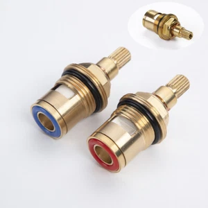 20 teeth ceramic Cartridge valve quarter turn disc gland 1/2" 2Pcs Replace tap - Picture 1 of 8