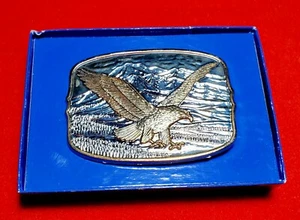 Hebilla de cinturón de águila americana 200 aniversario con certificado de autenticidad ave 🙂 Rara - Imagen 1 de 6