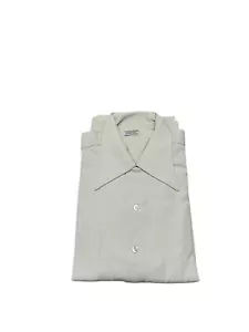 Camicia manica lunga vintage anni 50 60 rayon colletto ad anello bianca NOS Woodward & Lothrop - Foto 1 di 12