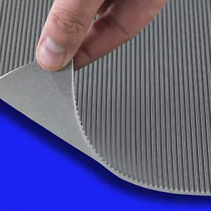 3mm Gummimatte Antirutschmatte Feinriefenmatte Kabelmatte grau Werkzeugmatte - Bild 1 von 3