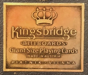Kingsbridge Billboards Giant Size Playing Cards Made in Austria Piatnik Vienna - Picture 1 of 12