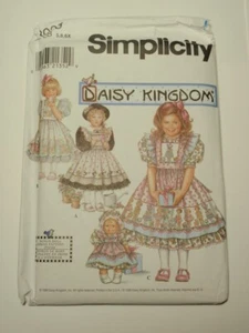 Simplicity Daisy Kingdom 8025 Größe BB 5, 6, 6X Kinderkleid & 13" Puppenkleidung - Bild 1 von 3