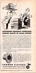 VINTAGE 1944 CANNON ELECTRIC DEVELOPEMENT CO. PRINT AD - Picture 1 of 1
