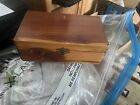 wooden jewelry box with mirror 10"Lx6"Wx4"D can be locked