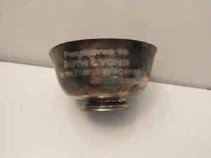 Ruth Lyons Small Sterling Bowl Presented by Boston Mayor John B. Hynes (1950-60) - Picture 1 of 3