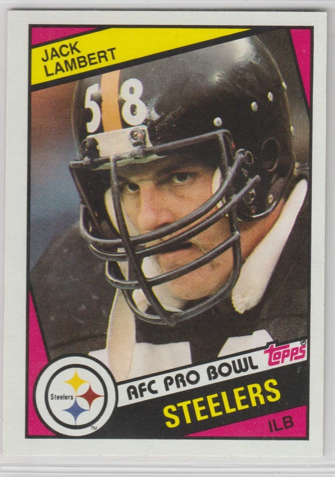 1984 Topps #167 Jack Lambert Pittsburgh Steelers HOF Kent State - Image 1 of 1