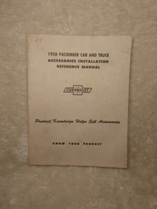 Chevrolet 1958 Passenger Car and Truck Accessories Installation Reference Manual - Picture 1 of 3
