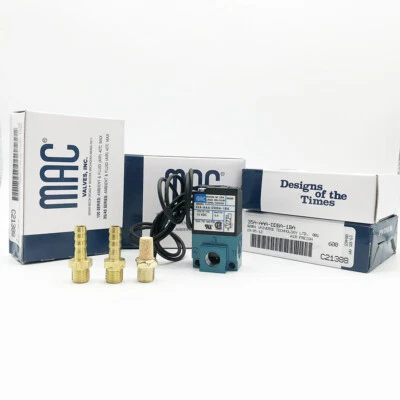 3 Port 12V MAC Electronic Boost Control Solenoid Valve W/ Brass Fittings PWM - Image 1 of 4