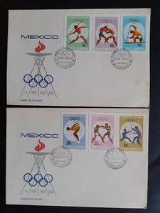 1968 - Rumänien - Sport - Olympische Sommerspiele Mexiko - FDC ,Mi.2697-2704,Bk.67 - Bild 1 von 2
