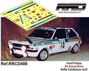 DECAL/CALCA 1/43; Ford Fiesta De Sousa-Boto Rally Catalunya 1978