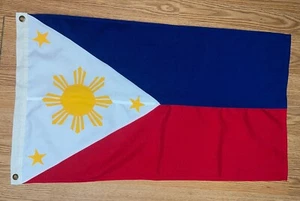 National flag of the Philippines Handmade Stitching 31”x18”Indoor/outdoor 2 Hole - Picture 1 of 9