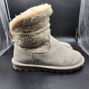 Bearpaw Women's Virginia Suede Gray Winter Boots Size 6