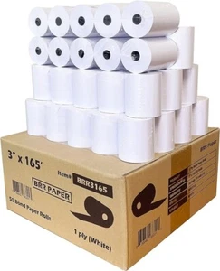 Star SP700 Kitchen Printer Paper (50 Rolls) 3" x 165' 1 Ply Bond, POS Paper Roll - Afbeelding 1 van 7