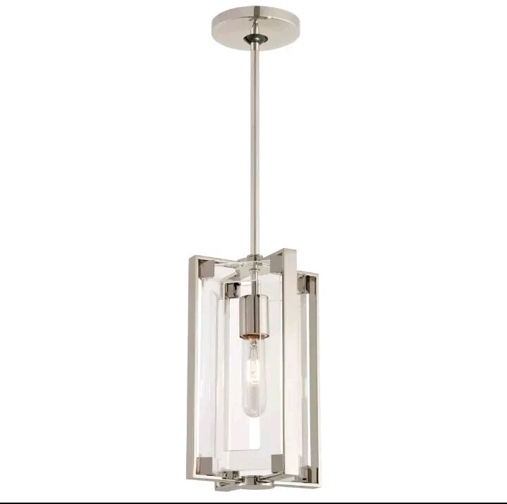 George Kovacs P1401-613 Crystal Clear Polished Nickel Ceiling Lamp (New In Box) - Image 1 of 4